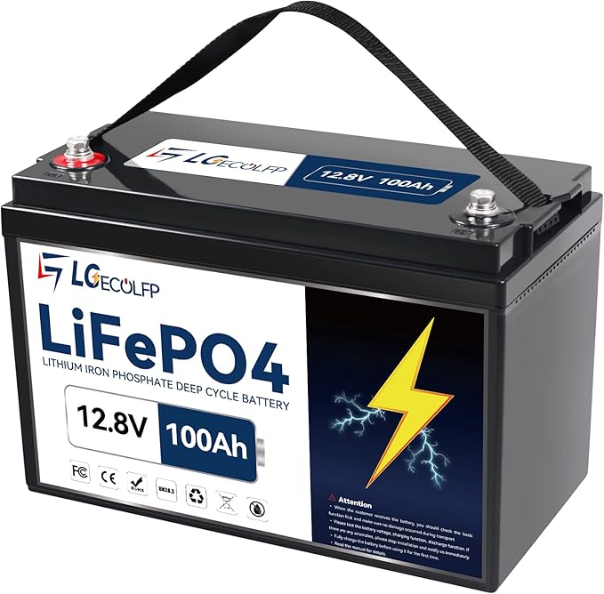 12V 100Ah BCI Group 31 LiFePO4 Battery,12V 100Ah Lithium Battery 7000+Deep Cycles,1280Wh Output Power,Support in Series/Parallel,Perfect for RV,Solar,Marine,Camping
