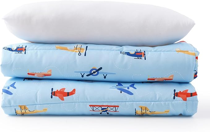 Bunnikins & Clover Toddler Nap Mat with Removable Pillow, Nap Mats for Preschool, Easy Clean Toddler Nap Pad for Kindergarten, Kids Sleeping Bag for Travel Camping