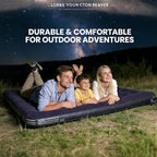 Queen Size Air Mattress - Inflatable Foldable Airbed for Camping, Home & Travel Guests, Waterproof Blow Up Mattress, Portable Sleeping Pad Accessories 80"x60"x9"