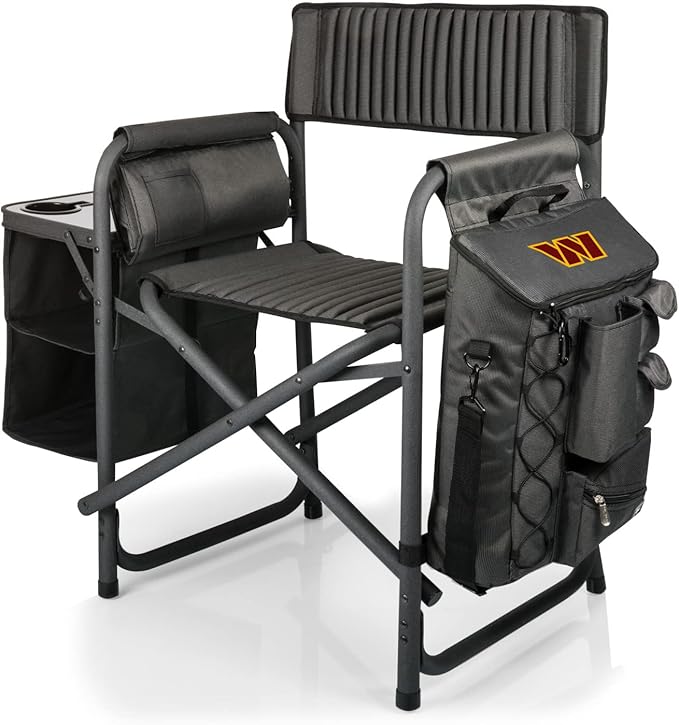 Picnic TIME NFL Unisex-Adult NFL Fusion Camping Chair with Side Table and Soft Cooler, Beach Chair for Adults, Lawn Chair