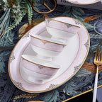 Dinnerware Sets Dish Set 60PCS Ceramic dinnerware Set Bone China Tableware Dishes Plates Ceramic Combination Dinner Service Set Porcelaine Service for 10 (60 Pieces of Open Hot Pot)