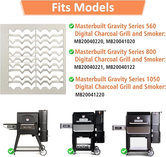 AJinTeby Charcoal Grate for Masterbuilt Gravity Smokers and Grills, for Masterbuilt 560/800/1050 Gravity Digital Smoker Accessories, Replacement for Masterbuilt 1050 Charcoal Grate 9004200136
