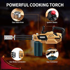 Powerful Propane Torch, Kitchen Blow Torch Gun with Adjustable Flame, Detachable Flamethrower Cooking Torch for Searing Steak, Camping, BBQ, Welding (Tank Not Included)