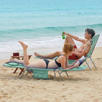 SunnyFeel Lounge Beach Chair for Adults with Face Hole, Backpack Reclining Beach Chairs Lay Flat, Sun Face Down Tanning Chair, Portable Folding Camping Cot for Outside Pool, Sunbathing, Reading