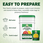 Valley Food Storage Freeze Dried Fruit & Vegetable Bucket | 12 Pouches Variety Pack | Non-GMO Premium Emergency Food Supply, 25 Year Shelf Life | Prepper Food Supplies for Camping & Long-Term Storage
