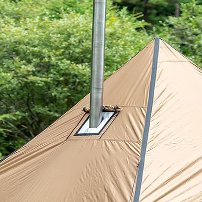 SoloWilder Stove Jack Kit for Tent Highly Flame-Retardant DIY Stove Jack for Hot Tent 9.5" x 9.5"