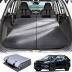 Portable Camping Bed for RAV4 Trunk, Foldable Sleeping Platform | Car Camping Essentials, Flocking Foam Car Mattress, Portable No-Inflation Travel Bed, Camping Beds for Adults, Trunk Use, Gray