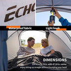 EchoSmile Instant Pop Up Camping Tent, 2/4/6 Person, Easy Setup Tent, Water Resistant Dome, Portable with Carry Bag