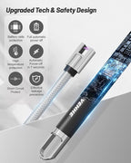 VEHHE Candle Lighter, Electric Rechargeable Arc Lighter with LED Battery Display Long Flexible Neck USB Lighters for Light Candles Gas Stoves Camping Barbecue