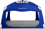 Indoor Instant Privacy Bed Tent for Sleeping,Quick Set-up Bed Canopies,Portable Bed Drapes with Large Space and 3 Doors (Blue, Full)