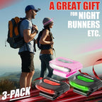 3-Pack Rechargeable Cap Light,Portable headlamps,Clip on Hat with Motion Sensor,Lightweight IPX4 Waterproof,Night Vision LED Lights for Hunting Fishing Camping Hiking Cycling (Green+Red+Pink)