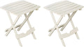 Adams Manufacturing 8500-48-4702 Plastic Quik-Fold Side Table 2 Pack, White
