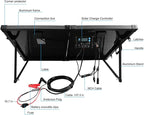 ACOPOWER 200W Portable Solar Panel Kit, Waterproof 20A Charge Controller for 12V Battery and Solar Generator for RV, Camper Trailer& Marine Black