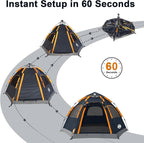 ADSMART Instant Tents for Camping 2/3/4/5 Person Tent Waterproof Easy Setup Sets Up Backpacking Tents with Carry Bag for Outdoor Hiking