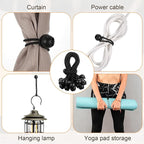 100PCS 6inch Ball Bungee Cords, Heavy Duty Bungee Cords with Balls for Shelter Camping Cargo Tent Poles UV Resistant, Indoor & Outdoor Tarp Tie Downs for Organize and Secure