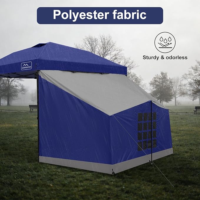 KAMPKEEPER Canopy Side Tent, Camping Canopy Tent for 10x10 Pop Up Canopies, Cube Tents, Gazebo Room Compatible with 10' Wide Canopies(Canopy Not Included)