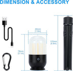 2 Pcs Tent Light for Camping Hanging,4 Lighting Modes Camp Light,Aluminum Alloy Tent Lights for Camping,Rechargeable Mini Camping Lantern for Backpacking,Power Outages,Hiking