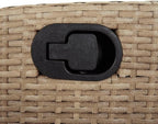 Reclining Patio Chair with Footrest Beige Poly Rattan Porch Chairs Camping Chairs Patio Chairs Living Room Chairs for Dining Patio Bedroom Outdoor