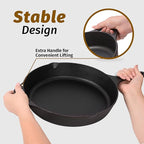 Zulay Kitchen Pre-Seasoned Cast Iron Skillet – 12.5 Inch Heavy Duty Frying Pan for Indoor & Outdoor Cooking – Oven, Stovetop, Induction, Grill & Campfire Safe