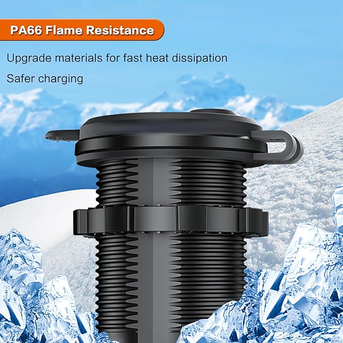 12-24 V Multifunctional 3 Hole Tent Type Car Modification Socket Dual Female Power Outlet Adapter Dual USB Charger Ports Combination Outlet Suitable for Portable Auto Electronic Devices ﻿