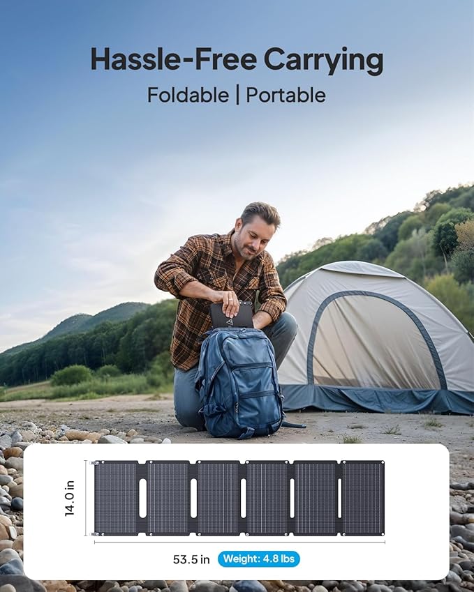 BLUETTI Solar Backpack Power Station Handsfree 1 with 60W Solar Panel Included, 268.8Wh 300W LiFePO4 Solar Generator with a 42L Backpack, All in One Solar Power System for Hiking, Photography, Travel