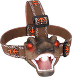 Dinosaur Kids Headlamp, T-Rex Dinosaur Led Headlamp Flashlight, Dinosaur Toy Headlamp Flashlight with 4 Lighting Mode for Boys, Girls’ Camping, Hiking, Reading and Party (Brown)