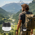 LED Camping Lantern Rechargeable, 1000LM Tent Light with 12 RGB Lighting Modes, 8000mAh Power Bank, Waterproof, Mini Flashlight with Magnetic Base for Emergency, Power Outages, Hiking, Home
