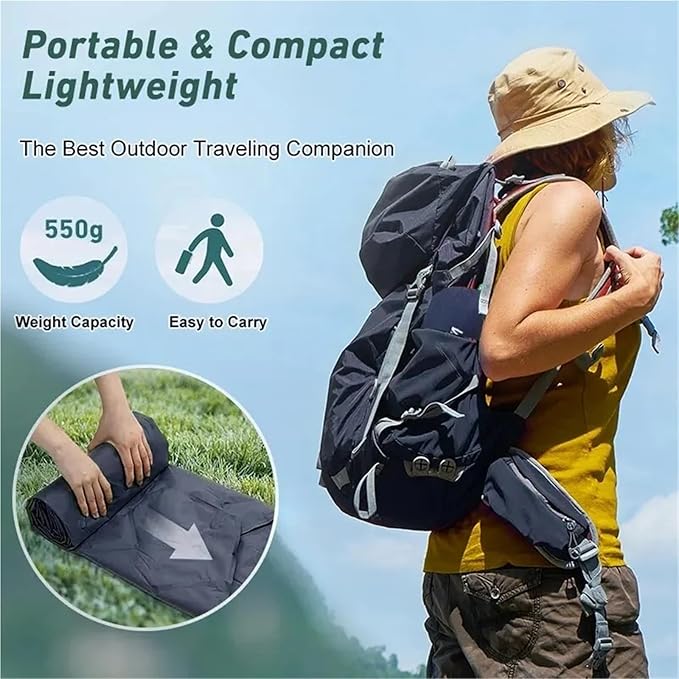Ultralight Inflatable Camping Sleeping Pad - Portable Outdoor Air Cushion for Hiking Travel Backpacking(HS1-180mm)