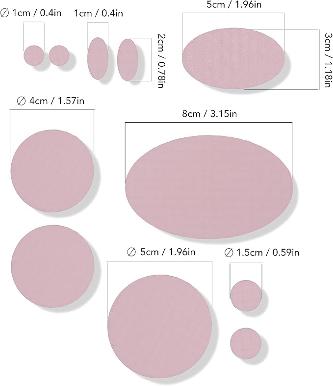 aZengear Repair Patches for Jackets, Tent, Shoe Toe, Air Mattress, Inflatables, PVC Gear - Waterproof, Self-Adhesive, Tear-Cold-Heat-Resistant, Down Puffer Coat (11 Pcs, Dusty Rose)