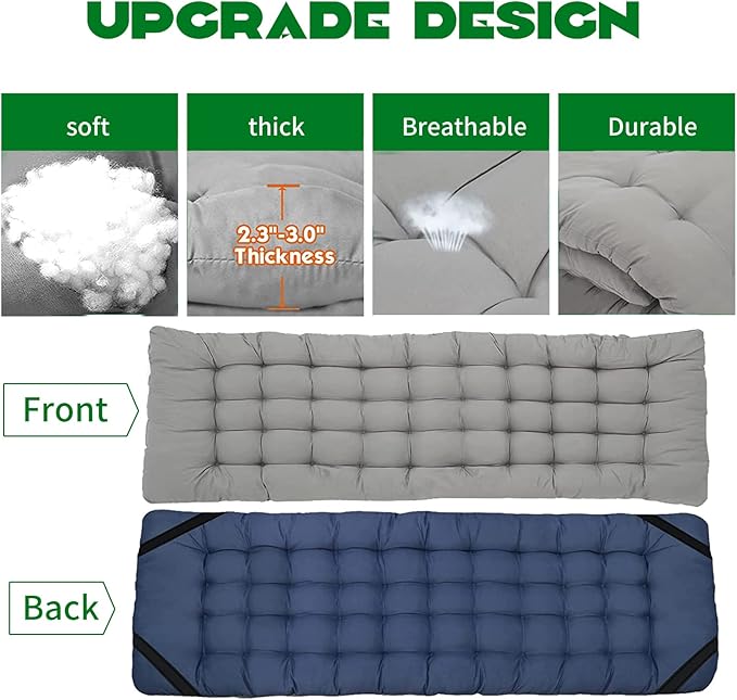 NAIZEA Folding Camping Cot for Adults, Heavy Duty Sleeping Cot with Mattress, Portable Military Cot, Double Layer Oxford Strong Heavy Duty Sleeping Cots with Carry Bag for Camp Office Use