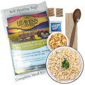 Heaven's Harvest Self-Heating Emergency Meal Kit (10 Year Shelf Life) — Tastier than MRE Meals & Ready-To-Eat in Minutes! Just add water to activate the “cooking” process. (Pasta Alfredo) (Single)