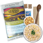 Heaven's Harvest Self-Heating Emergency Meal Kit (10 Year Shelf Life) — Tastier than MRE Meals & Ready-To-Eat in Minutes! Just add water to activate the “cooking” process. (Pasta Alfredo) (Single)
