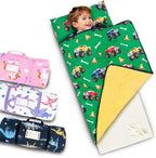 Primlect Toddler Thickened Foam Nap Mat with Pillow, Extra Large 55"x35", Soft, Supportive Sleeping Bag with Detachable, Washable Cover, for Sleepover, Home, Travel, Boys and Girls