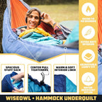 Wise Owl Outfitters Hammock Underquilt – Insulated Camping Quilt for Warm Sleeping – Fits Under Hammocks – Ultralight, Water-Resistant & Packable