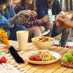 Kyraton Camping Utensils - Travel & Picnic Mess Kit, Silverware Set Includes Knife, Spoon, Fork, Cup, Bowl, Plate - Camping Essentials for 2