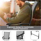 Folding Patio Chairs 4-Pack, Outdoor Camping Chairs Steel Frame Textilene Portable Beach Chairs 250lbs Capacity