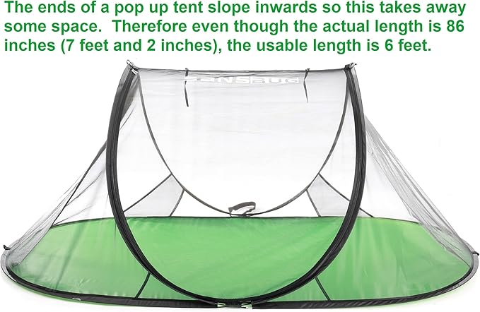 SANSBUG Bug Tent for One Person (Instant Pop up, Strong No-See-um Mesh, Poly Floor)