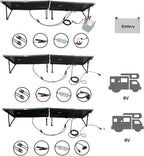 ACOPOWER 200W Portable Solar Panel Kit, Waterproof 20A Charge Controller for 12V Battery and Solar Generator for RV, Camper Trailer& Marine Black