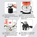 Portable Butane Burner, Mini Butane Stove for Siphon Coffee Maker, Adjustable Flame with Furnace Stand, for Picnic Camping Travel Lab Home
