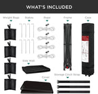 Best Choice Products 10x10ft Pop Up Canopy Tent with Sidewall, 1 Person 1 Minute Set Up, Carry Case, 4 Weight Bags - Black