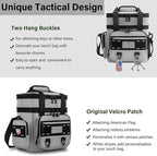 Expandable Tactical Lunch Box, Large Insulated Lunch Cooler Bag Heavy Duty Leakproof Lunch Pail for Men Adults Work Office Outdoor Picnic Trips,16L,Grey
