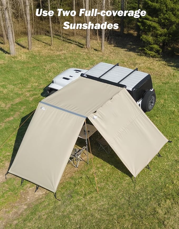 JOYTUTUS Awning Wall Universal Multi-Side for 8.2FT x 8.5FT, Waterproof Ripstop UV-Resistant Extension for Privacy & Sun Shade