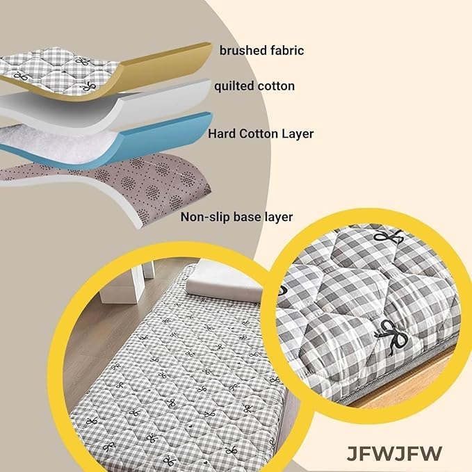 Single Double Floor Mattress, Soft Futon Portable Roll Up Folding Sleeping Pad for Home Camping Sofa Dormitory Multiple Sizes.