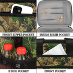 Leakproof Reusable Insulated Cooler Lunch Bag Camouflage Forest Tree Pattern Picnic Lunch Box for Women Men Cooler Tote Office Work Camping Beach 24 Can 15L