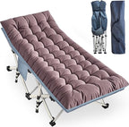 XXL Camping Cots Oversize Camping Bed with Comfortable Mattress Extra Large Sleeping Cots for Adults Camping Cots Include Carry Bag for Adults Portable Sleeping Bed