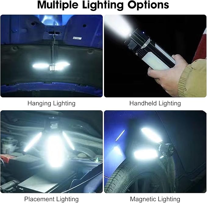 Rechargeable Lantern, Emergency Lights for Home Power Failure, Built-in 3000mAh Power Bank, 300LM, 5 Light Modes, IPX4 Waterproof for Hurricane Emergency, Outages, Camping Gear