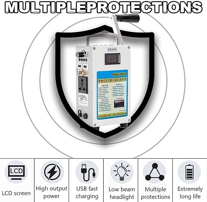 Emergency Power Supply Charger, Outdoor Generator, Camping Emergency Generator, with USB 5V, DC12V, 160W Output, for Camping Outdoor Mobile Phone Computer Charging 发电机