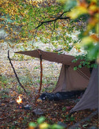 OneTigris Backwoods Bungalow Bushcraft Shelter 2.0, Ultralight Backpacking Tent with with Porch for Camping Hiking Backpacking Motorcycle Kayak Bushcrafters