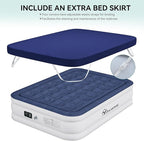 YITAHOME Queen Size Air Mattress with Fitted Sheet, Elevated Inflatable Bed with High-Speed Pump, Carry Bag and Repair Tools for Home, Travel, and Camping - 80''L x 60''W x 18''H