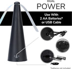 Fly Fans for Tables by Modern Lyfe - AA Battery & USB Powered - Fly Swatter Outdoor Camping Accessory Or for Food at Parties, Restaurants & Picnics, Bug Fan, Spinner Keeps Flies Away (1 Pack - Black)